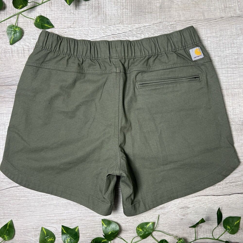 Carhartt Women's Force Relaxed Fit Ripstop  Work Short, Dusty Olive, S